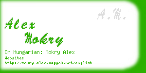 alex mokry business card